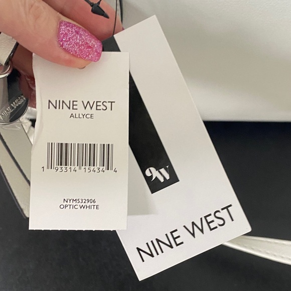 NWT Nine West Optic White Satchel Bag Purse Handbag - Picture 10 of 11